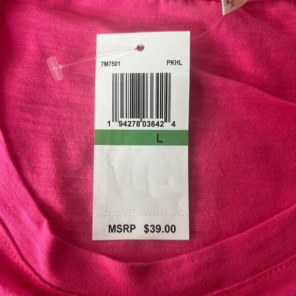 Seven7 Shirt Womens Large Pink Side Gathering New Summer - Picture 11 of 11